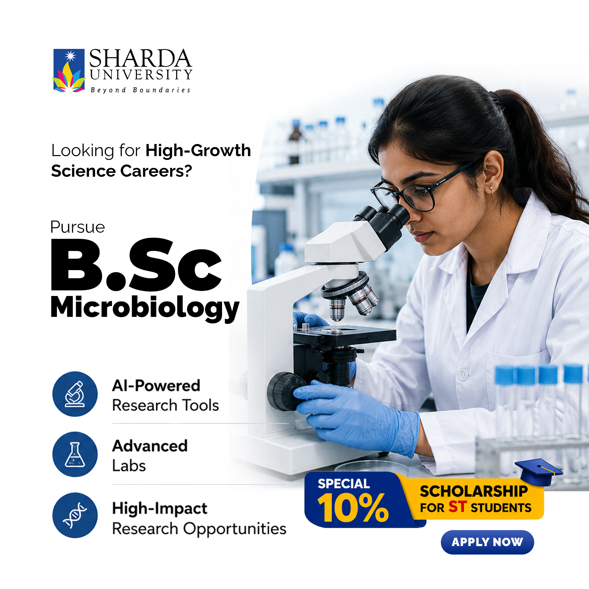 Sharda University Facebook ad
