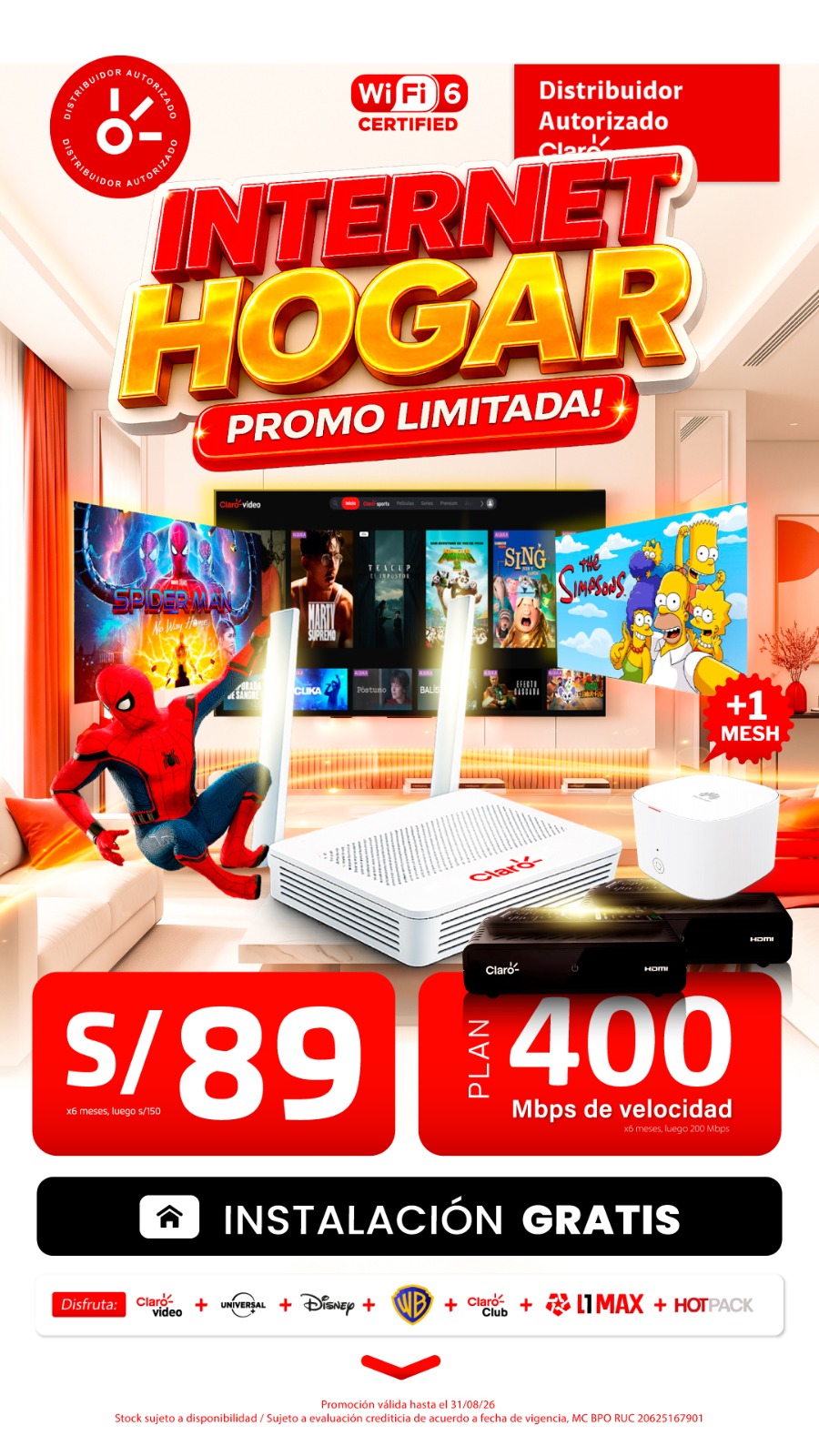 Fibra Hogar Internet Facebook ad: ¡MÁS VELOCIDAD, MÁS BENEFICIOS!