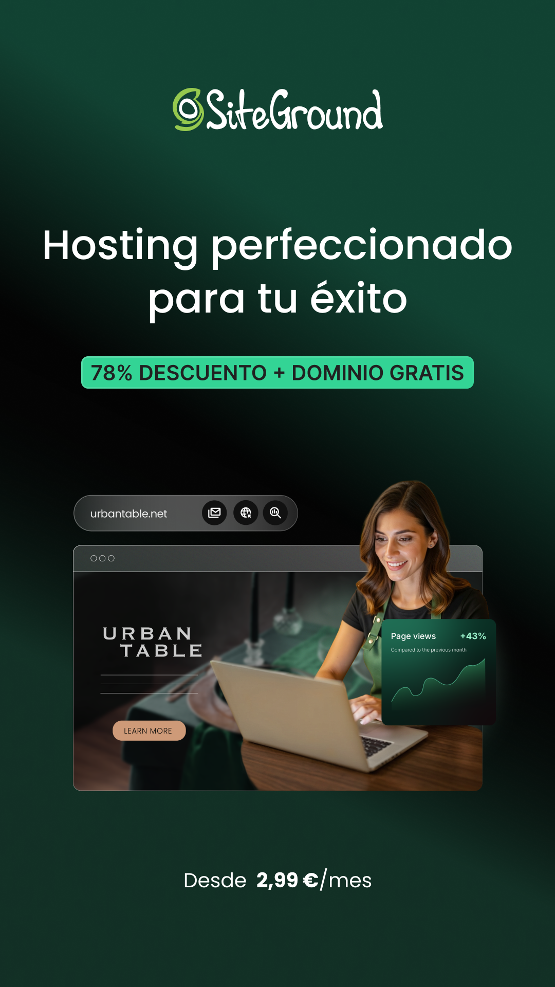 SiteGround Facebook ad