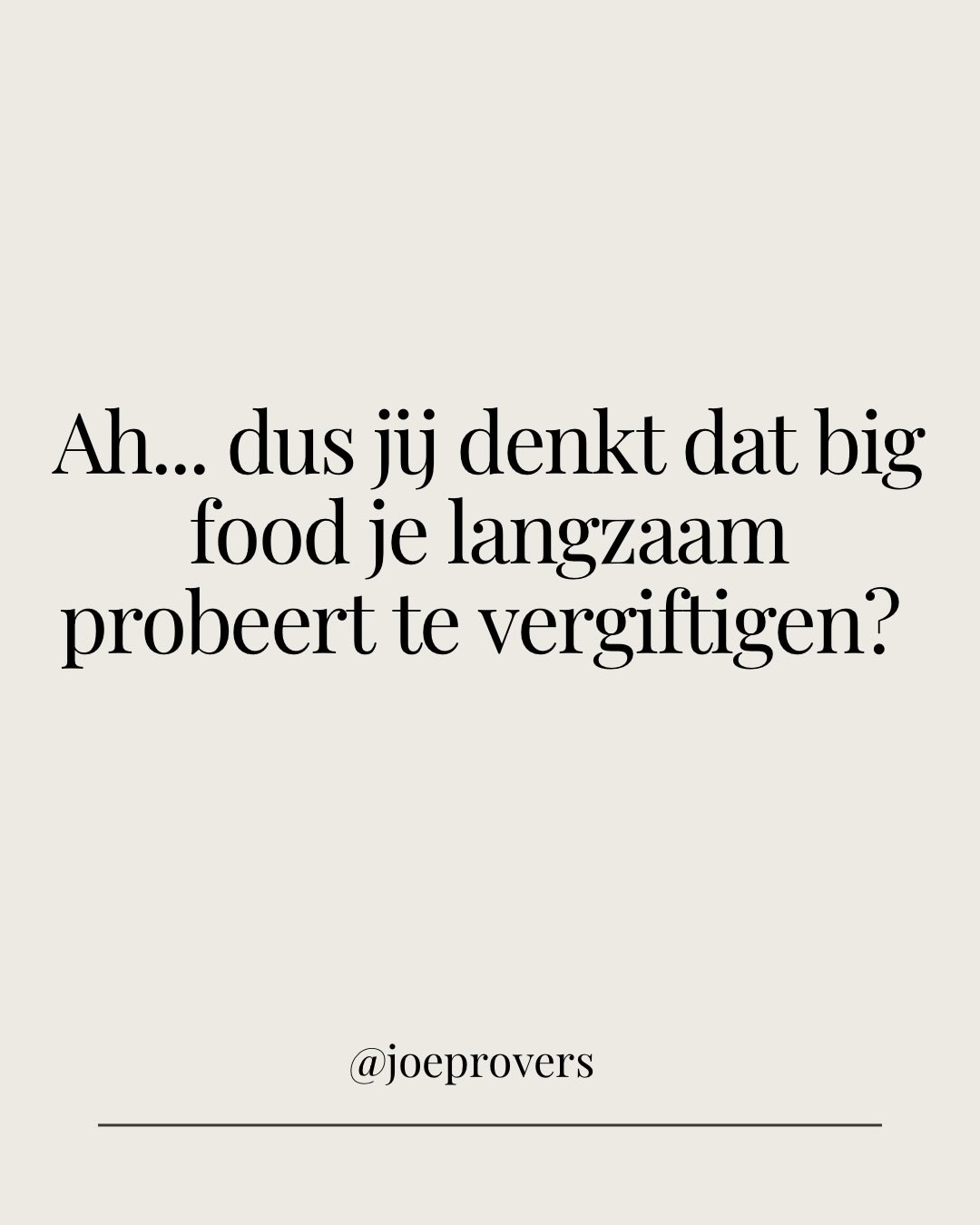 joeprovers Facebook ad: Ben je echt zo ja?
