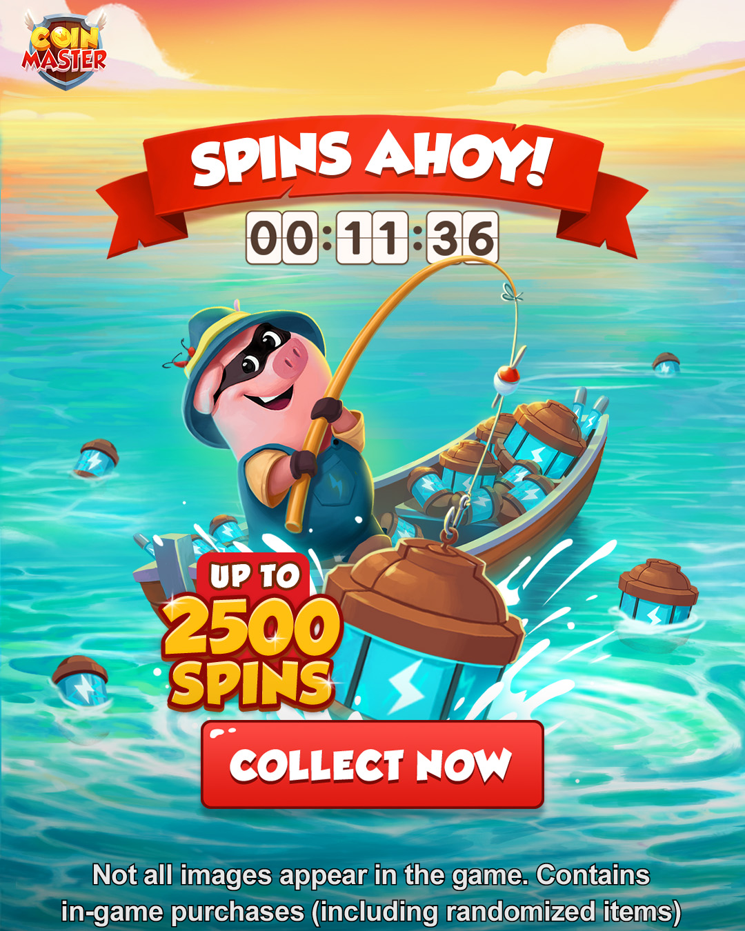 Coin Master Facebook ad from Feb 19, 2026