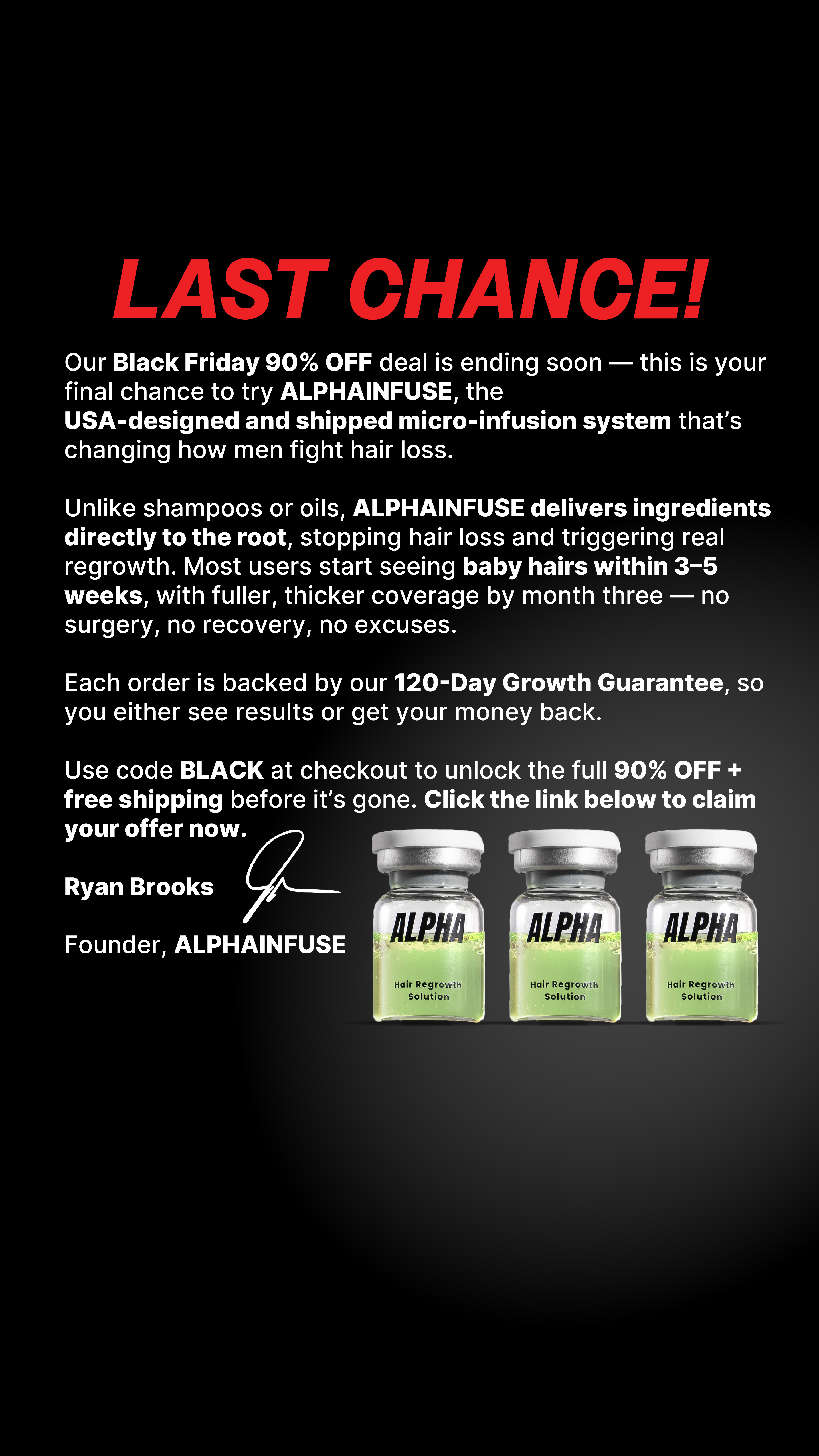 AlphaInfuse Facebook ad
