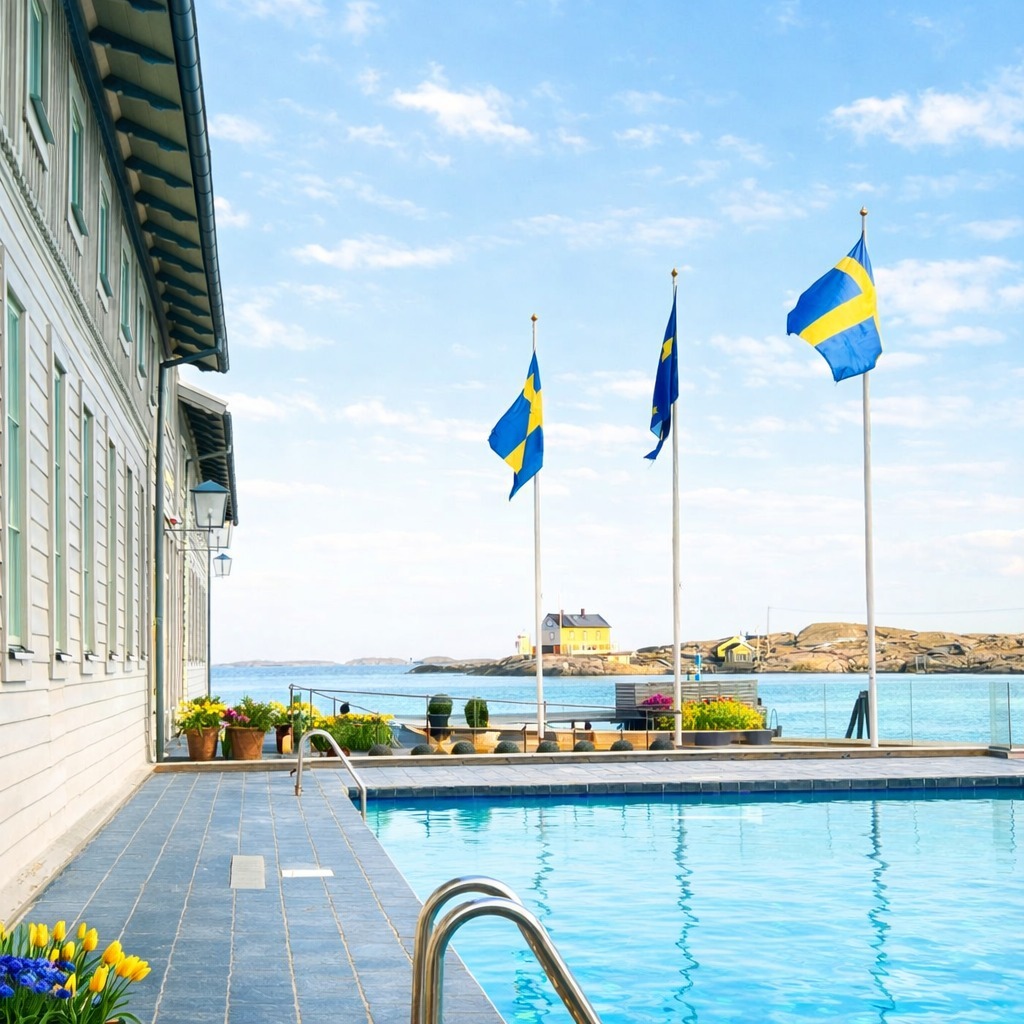 Marstrands Kurhotell Facebook ad: Fira påsken med en avkopplande vistelse på Marstrands…