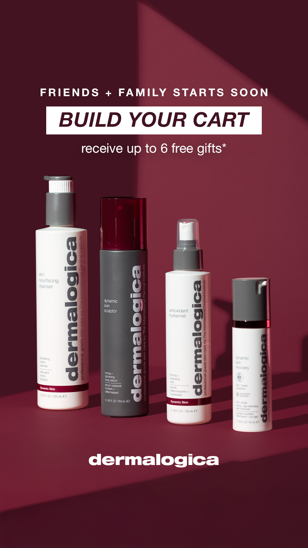Dermalogica Facebook ad: Friends + Family