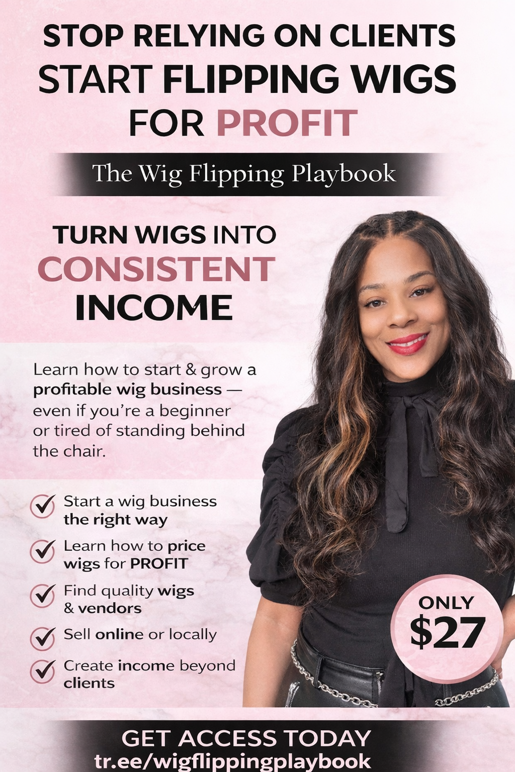 Hair Digital Boss 2.0 Facebook ad: The Wig Flipping Playbook!