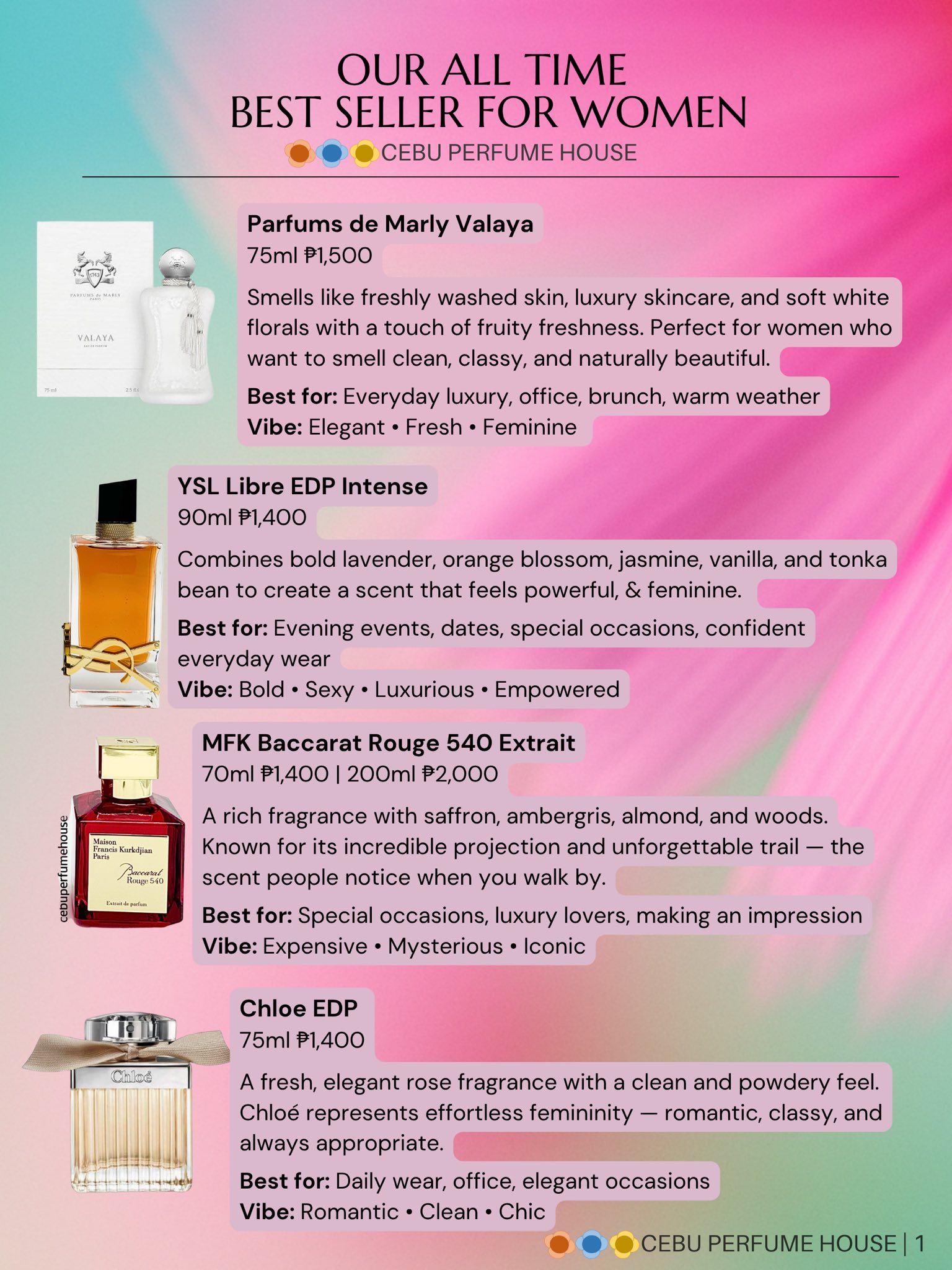 Cebu Perfume House Facebook ad: Choosing your signature scent can be overwhelming, so…