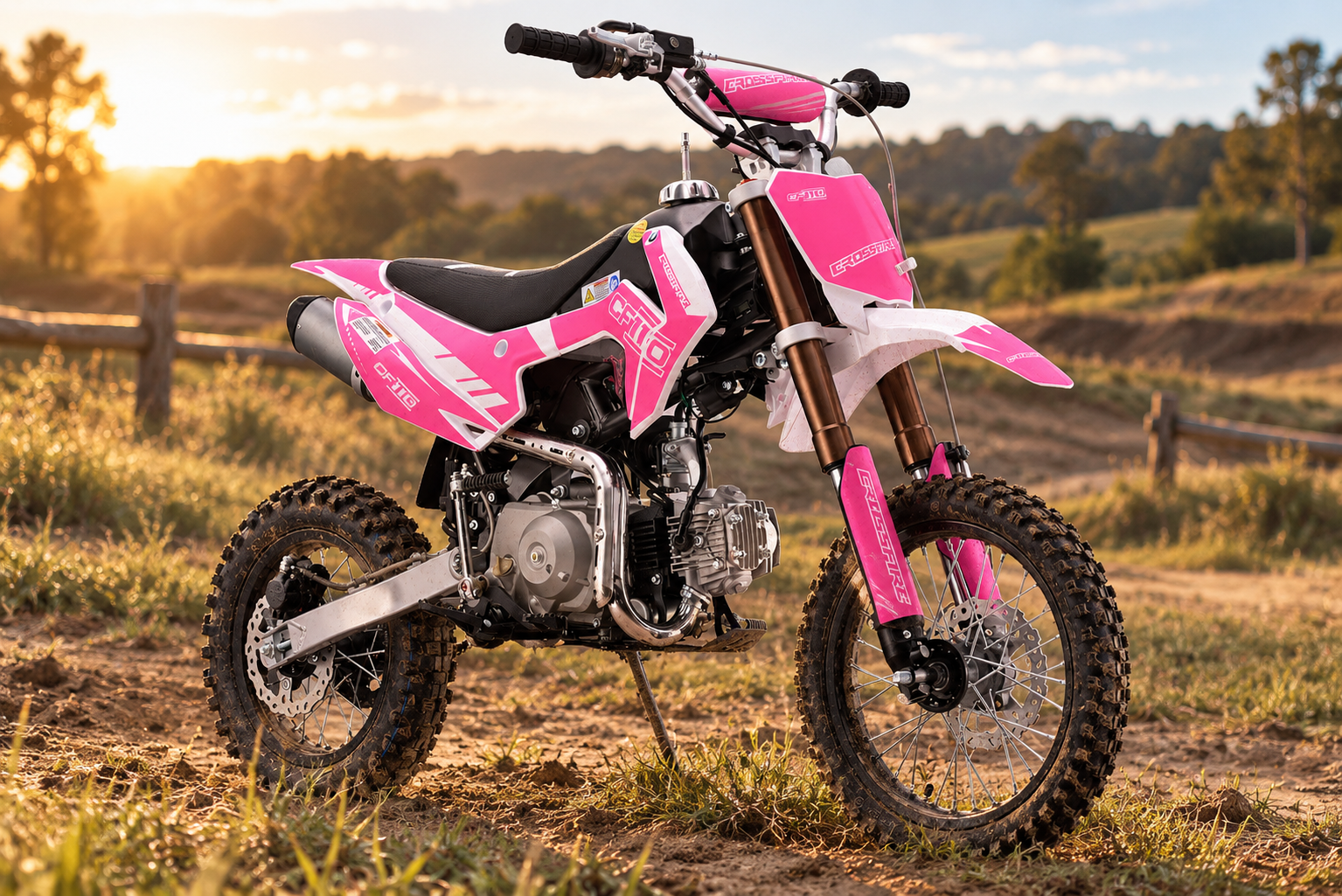 Crossfire Motorcycles Facebook ad: Petrol DirtBikes for Off-Road Adventure