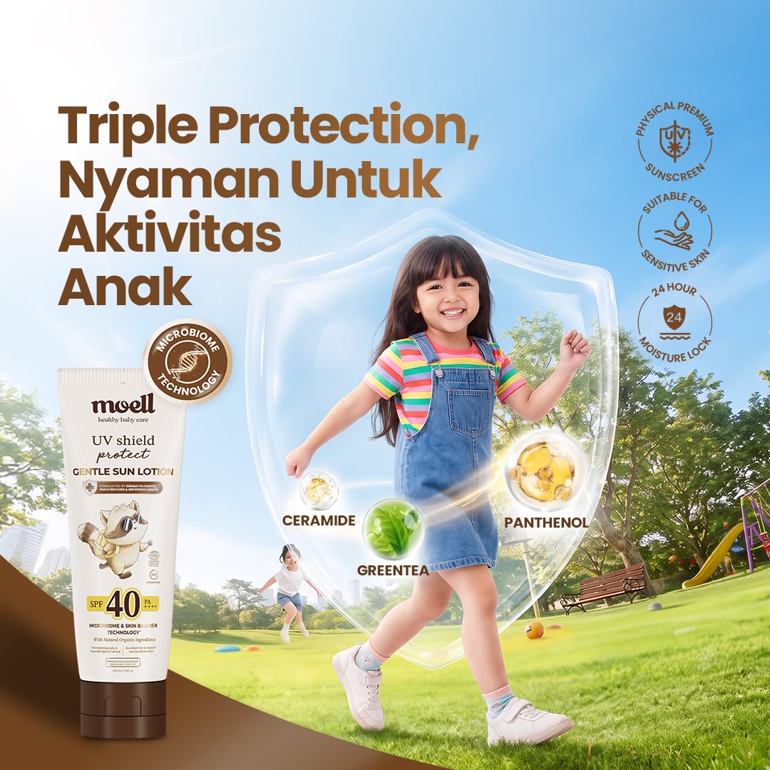 Moell for Sensitive Skin Facebook ad: Yuk checkout Moell di Shopee sekarang!
