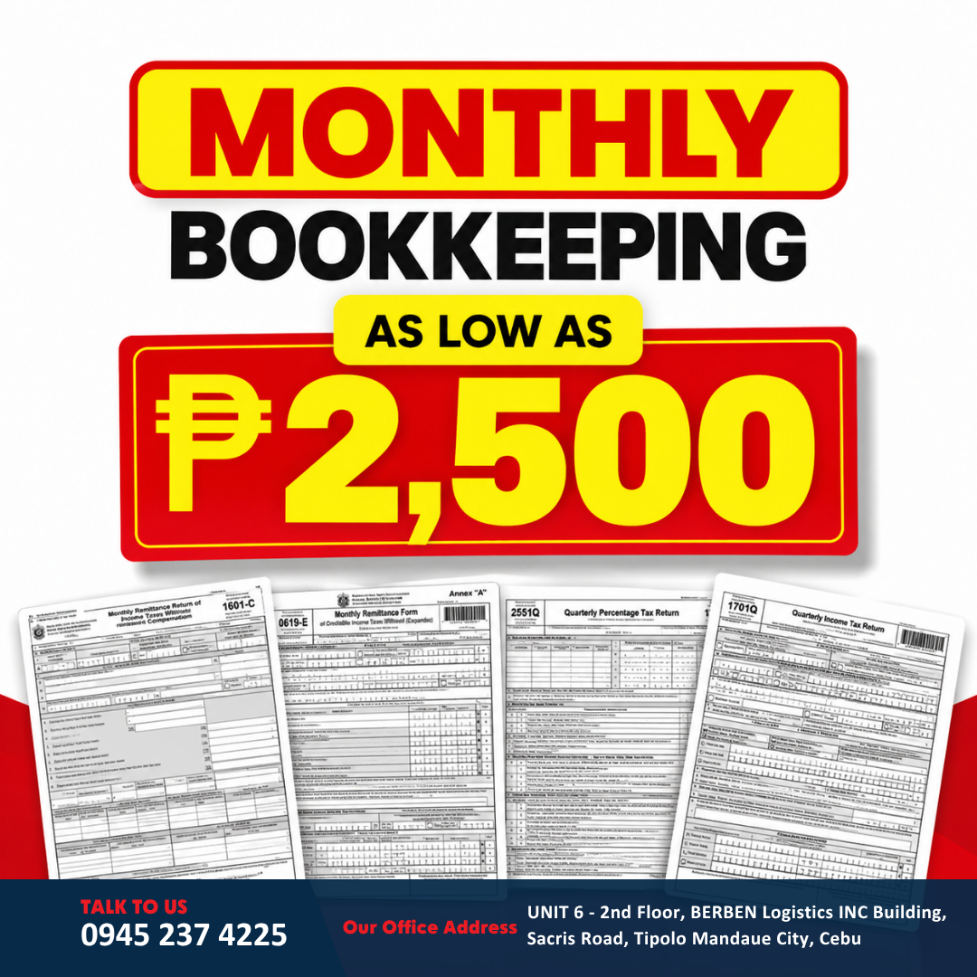 M2-R Accounting and Bookkeeping Services Facebook ad: NO MISSED BIR FILINGS