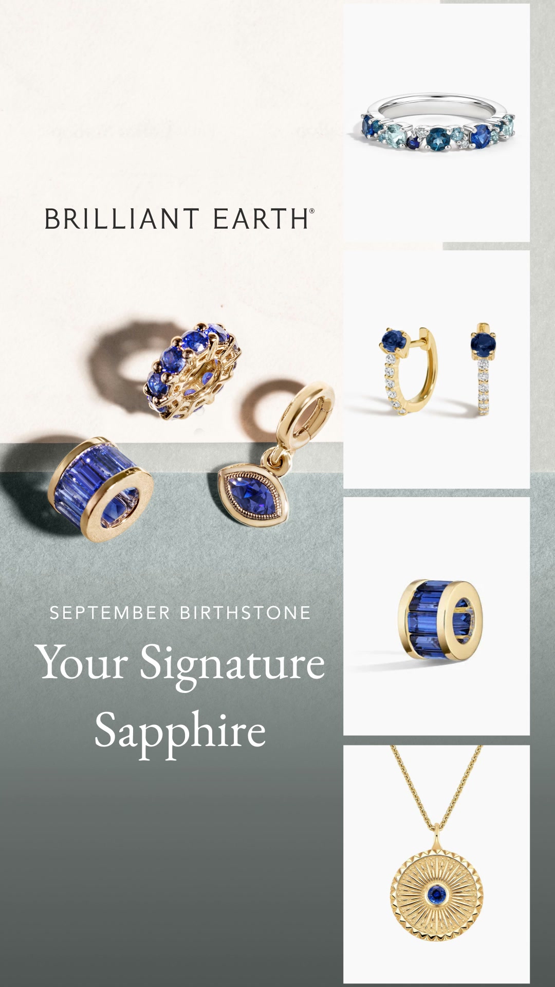 Brilliant Earth Facebook ad: Your Signature Sapphire