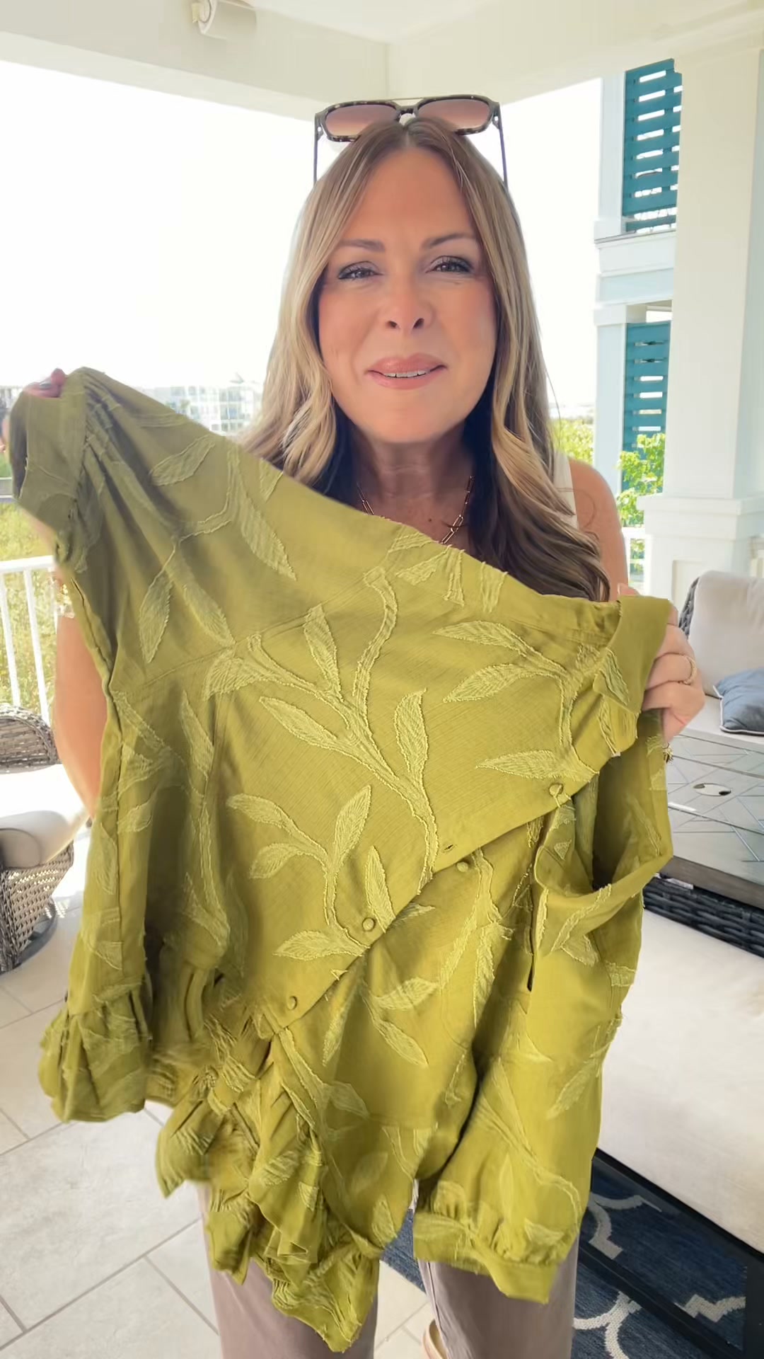 Filly Flair Facebook ad: $36 Textured Vine Top in Sizes S-2X