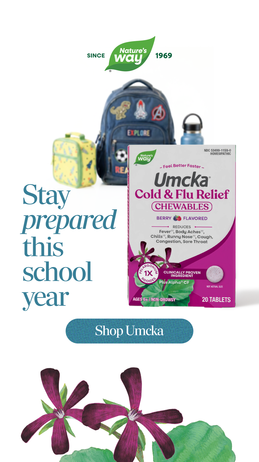 Nature's Way Brands Facebook ad: Perfect for back-to-school season