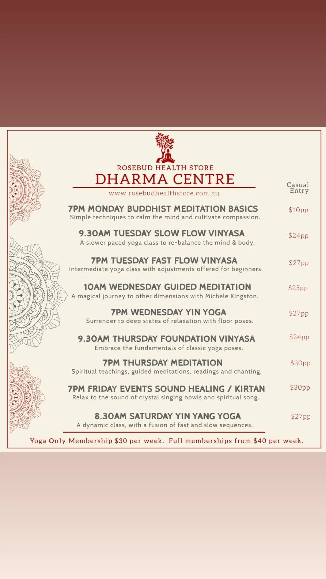 dharmacentrerosebud Facebook ad from Aug 22, 2022