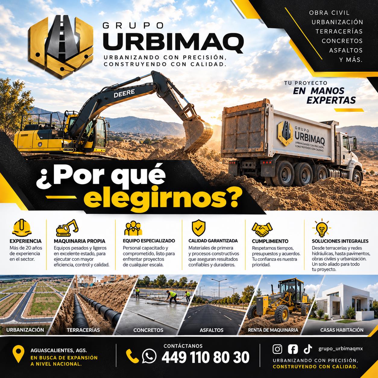 Grupo Urbimaq MX Facebook ad: ¿Por qué elegir Grupo Urbimaq?