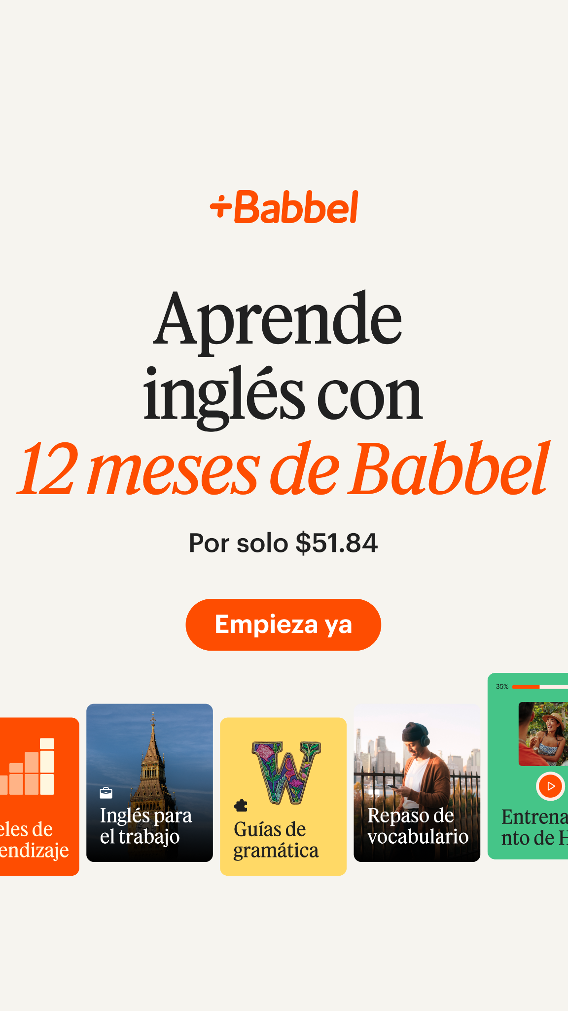 Babbel Facebook ad