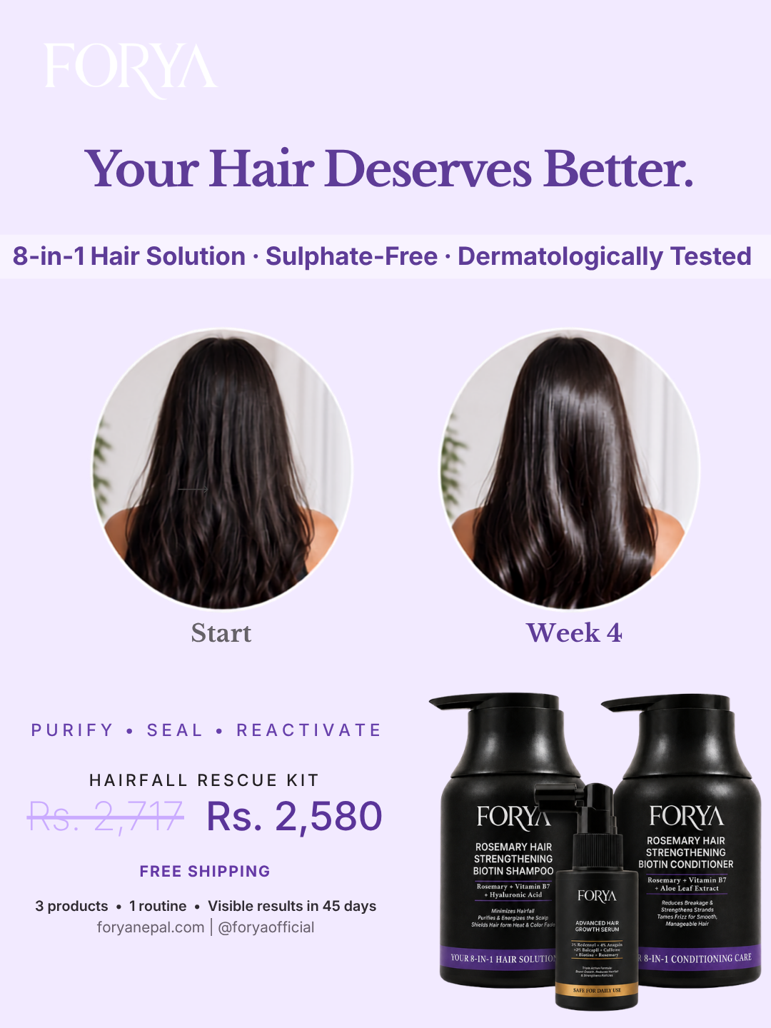 Forya Facebook ad: Save now for Rs. 2,580 with free delivery!