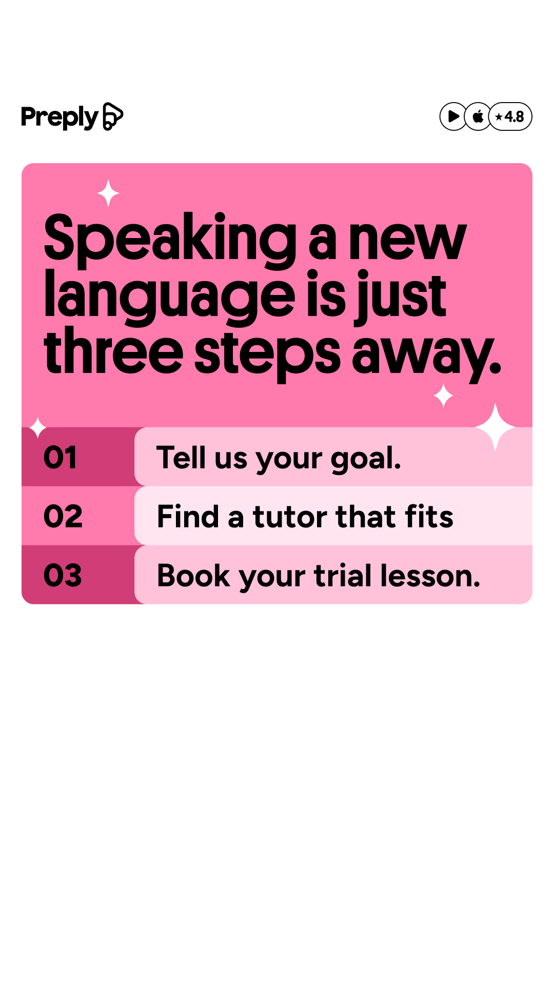 Preply Facebook ad