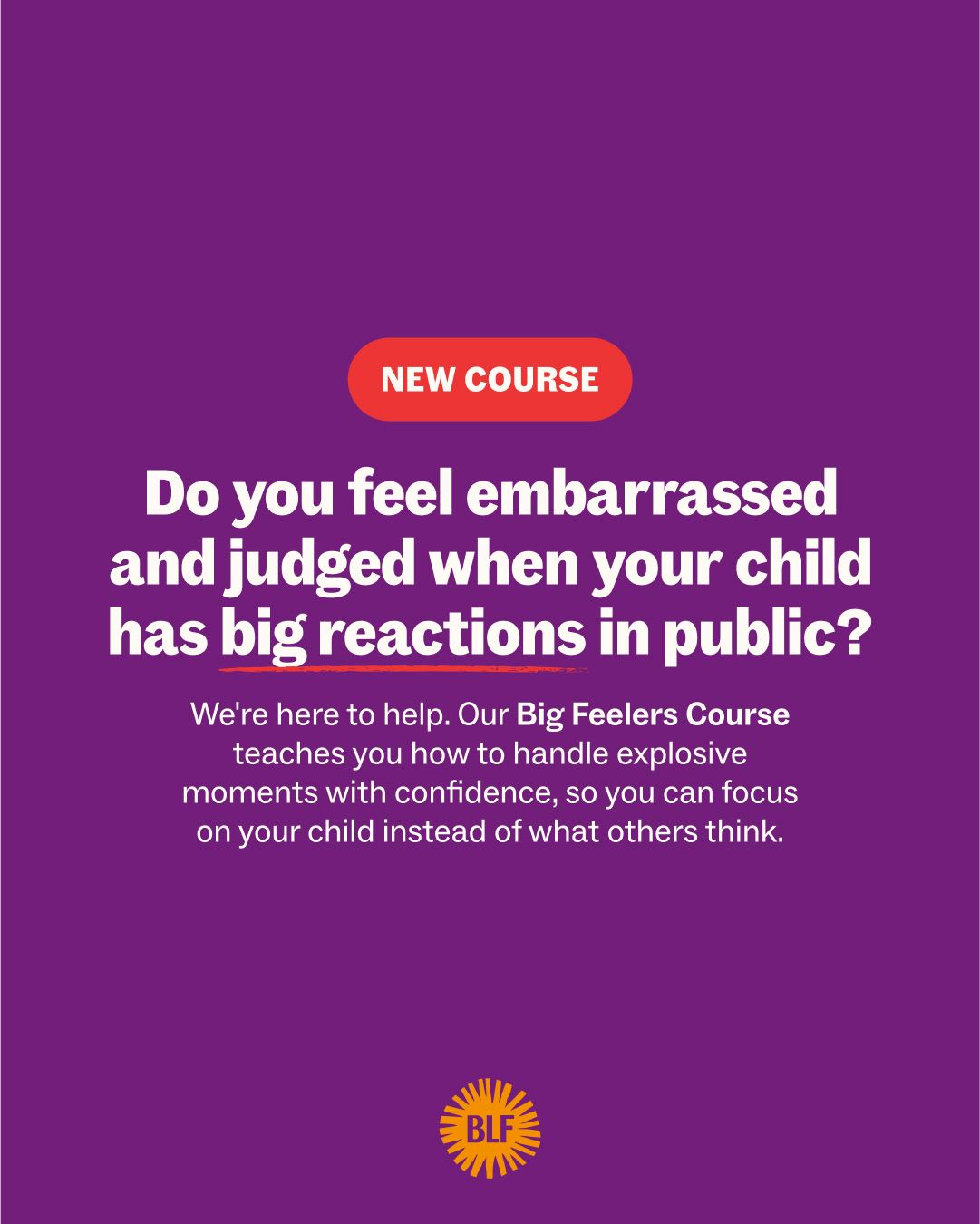 Big Little Feelings Facebook ad