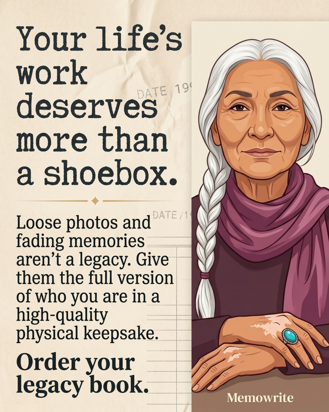 Memowrite Facebook ad