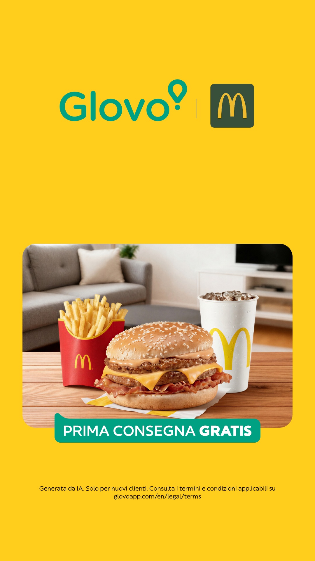 Glovo Facebook ad from Jul 27, 2026