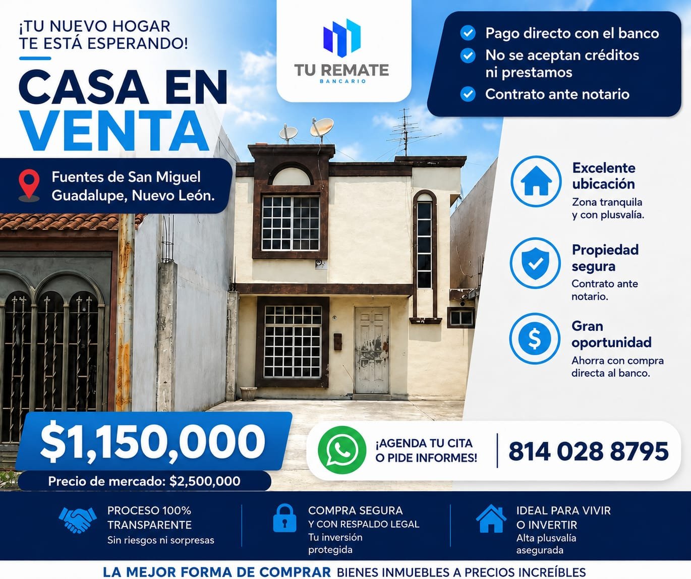 Remates Bancarios Facebook ad: 3 habitaciones 2 baños Casa