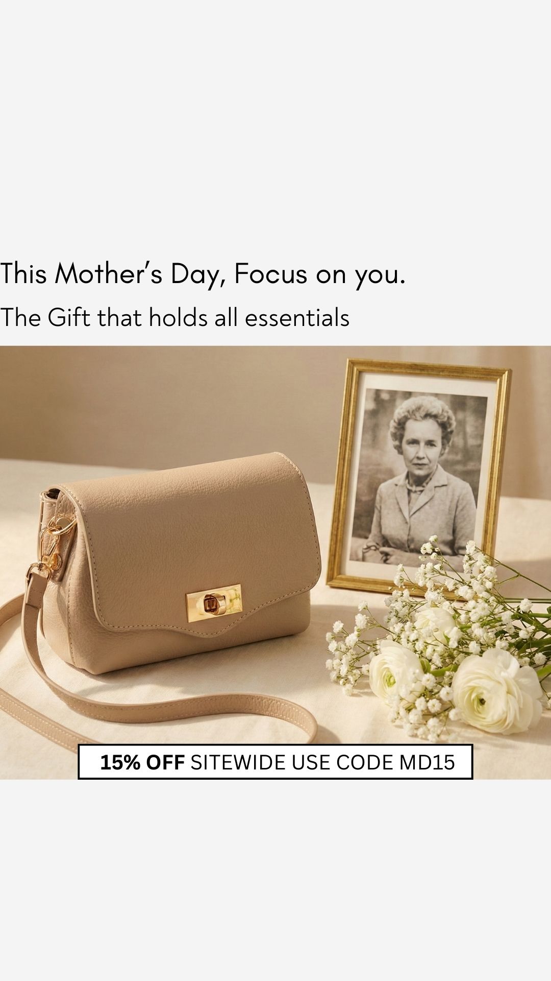 Elie Beaumont Facebook ad: 15% Off Mother's Day Gifts