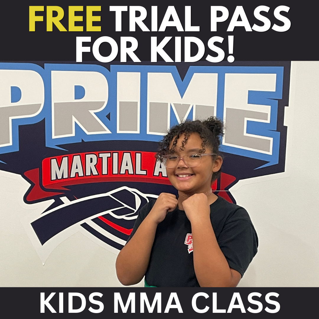 Prime Martial Arts Facebook ad: FREE MMA TRIAL for KIDS