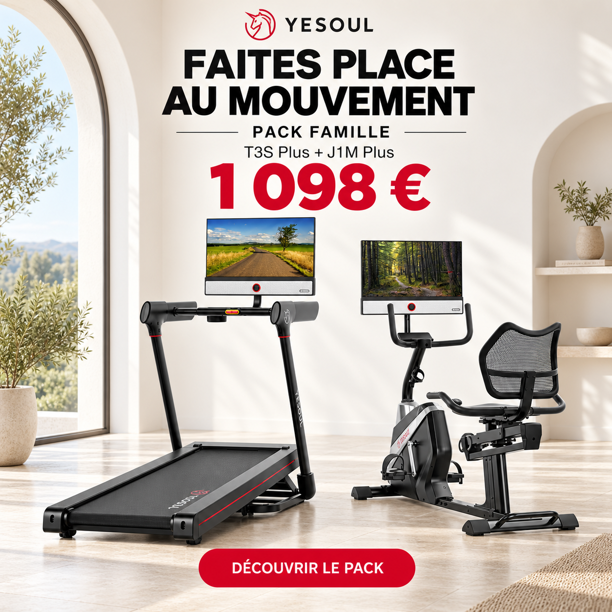 Yesoul Fitness France Facebook ad: Cet été, offrez à votre famille un espace fitness à…