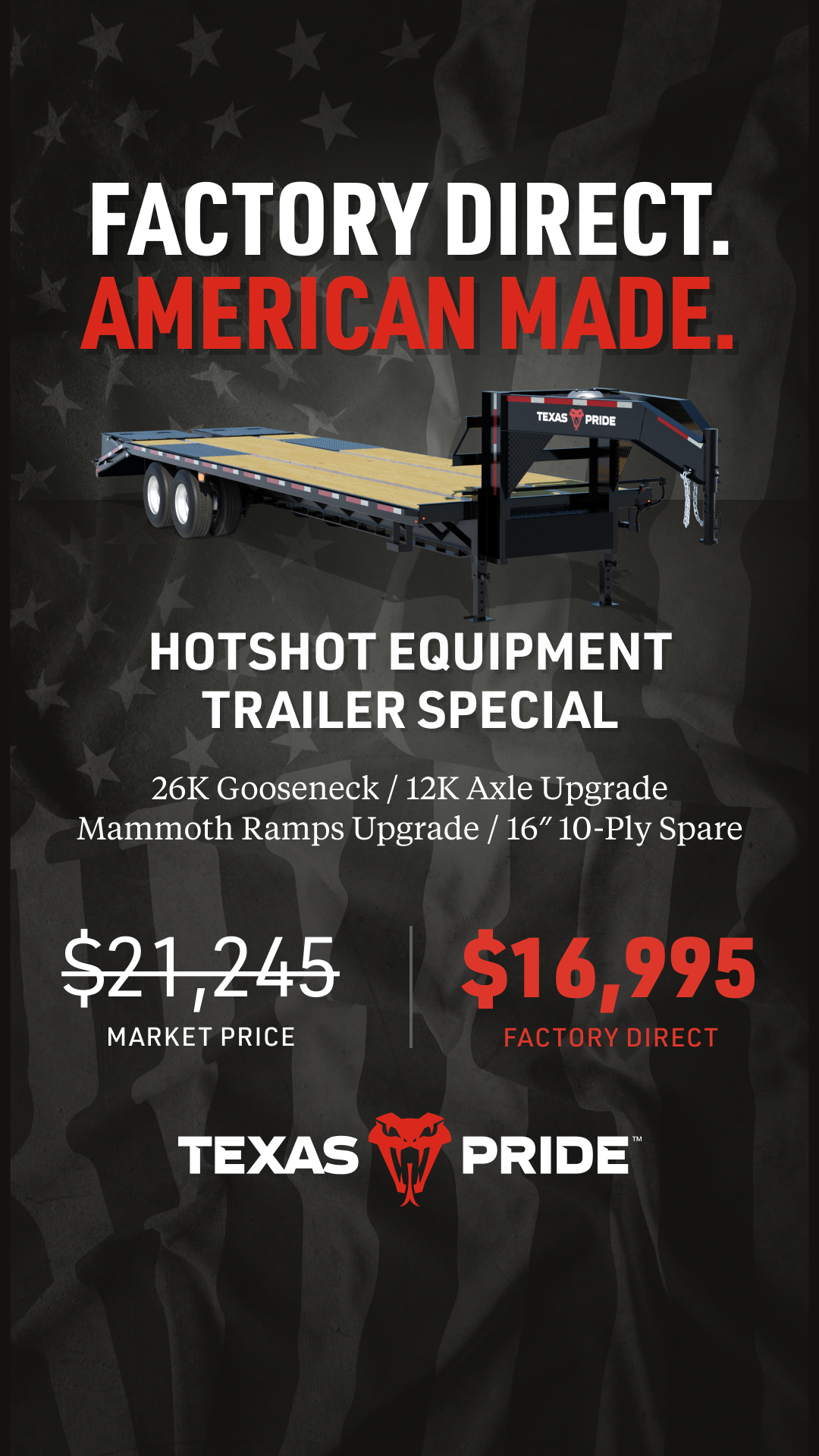 Texas Pride Trailers Facebook ad from Jun 28, 2026