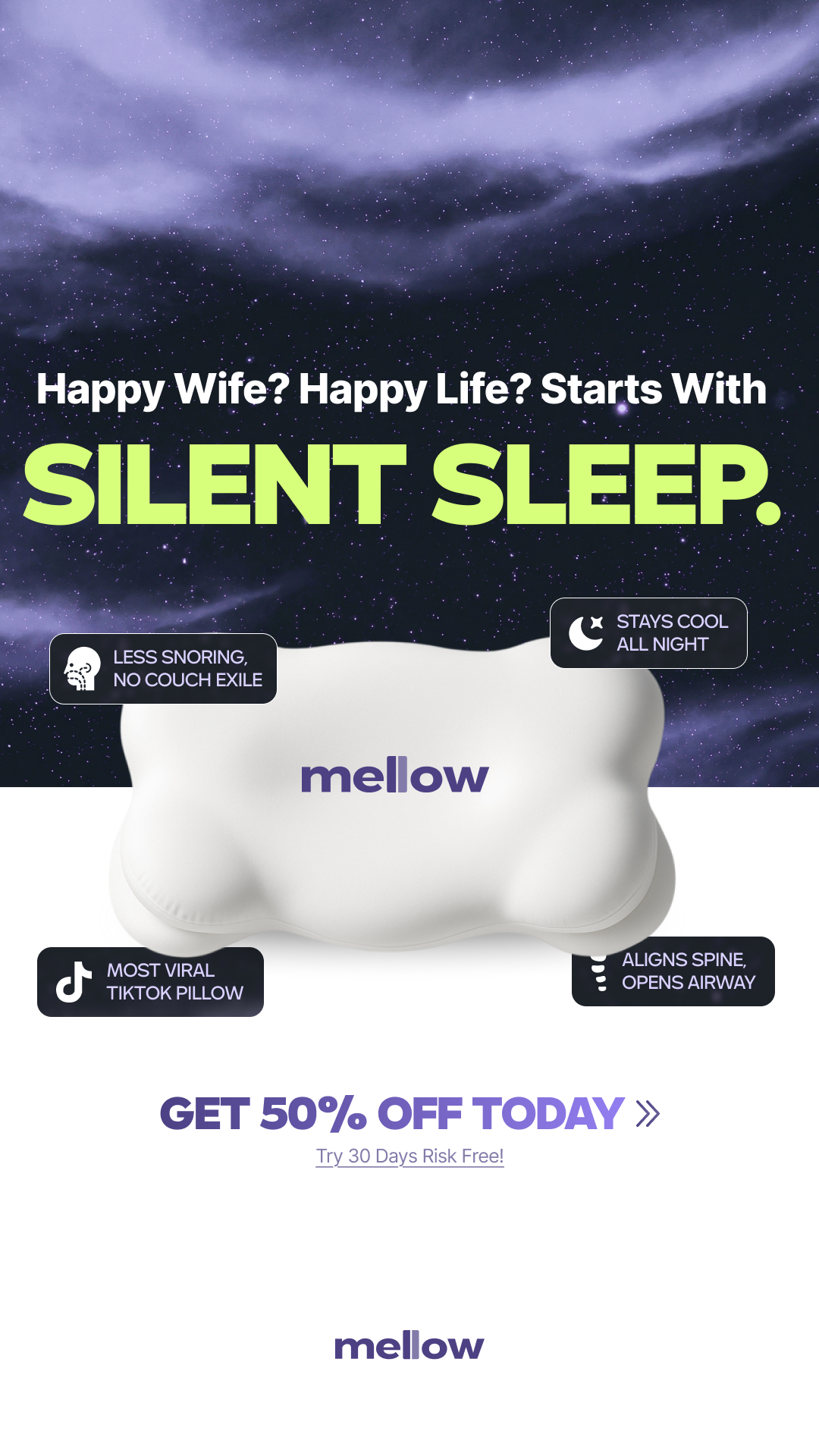 Mellow Sleep Facebook ad