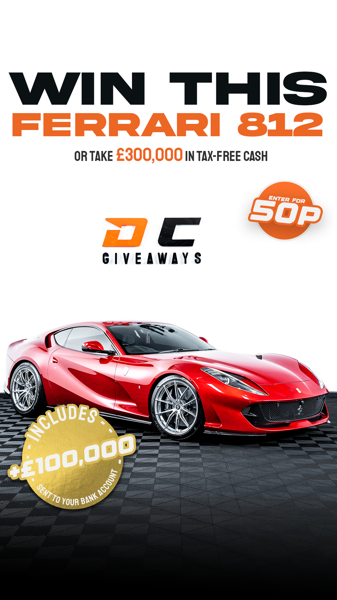 Dream Car Giveaways Facebook ad