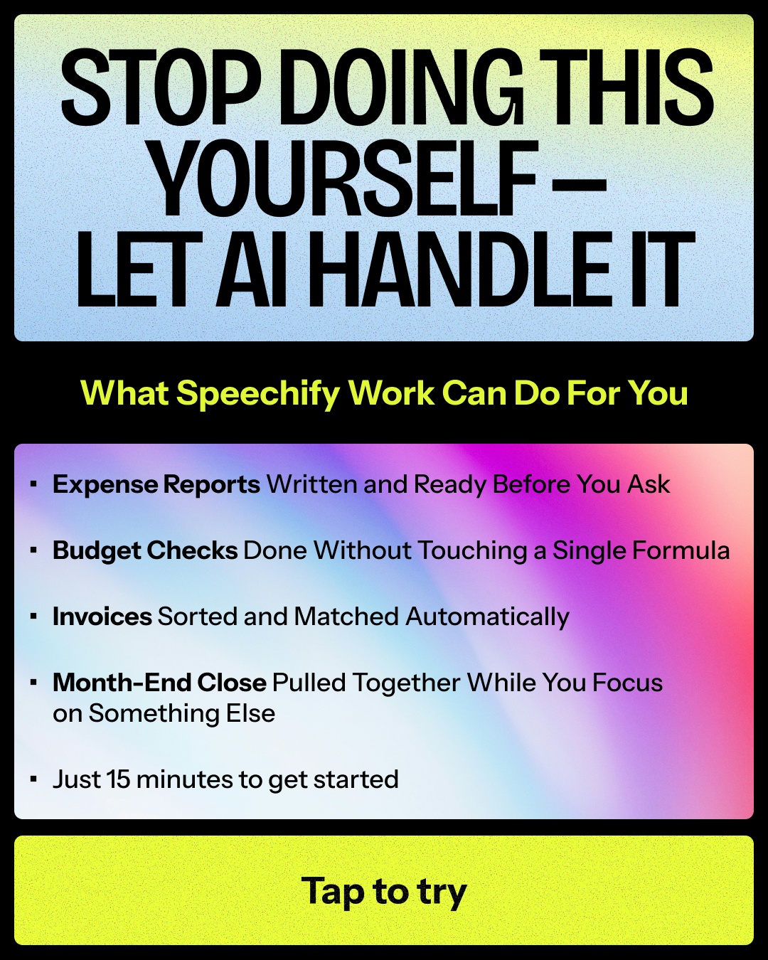 Speechify Work Facebook ad