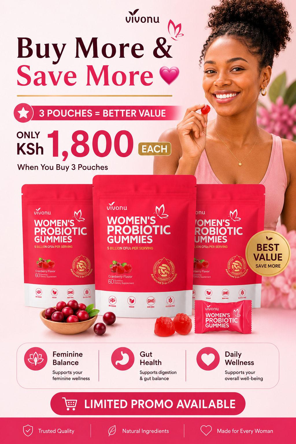 Kloss Supply Facebook ad: VivoNu Gummies, Limited Offer This Week