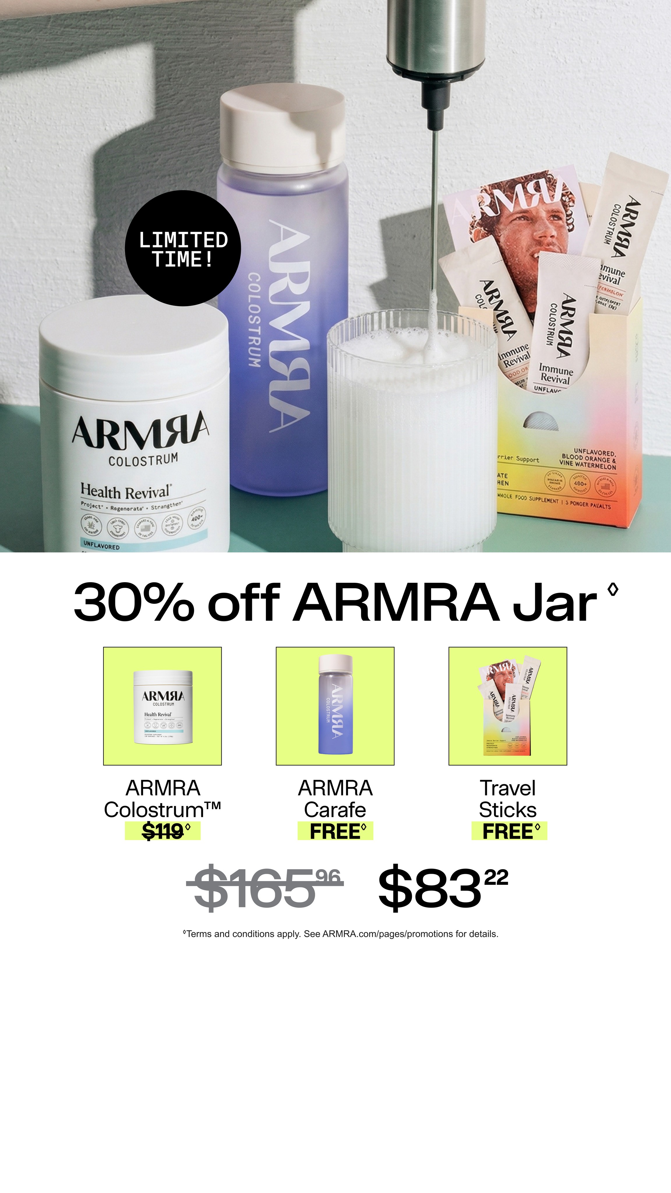 ARMRA Facebook ad