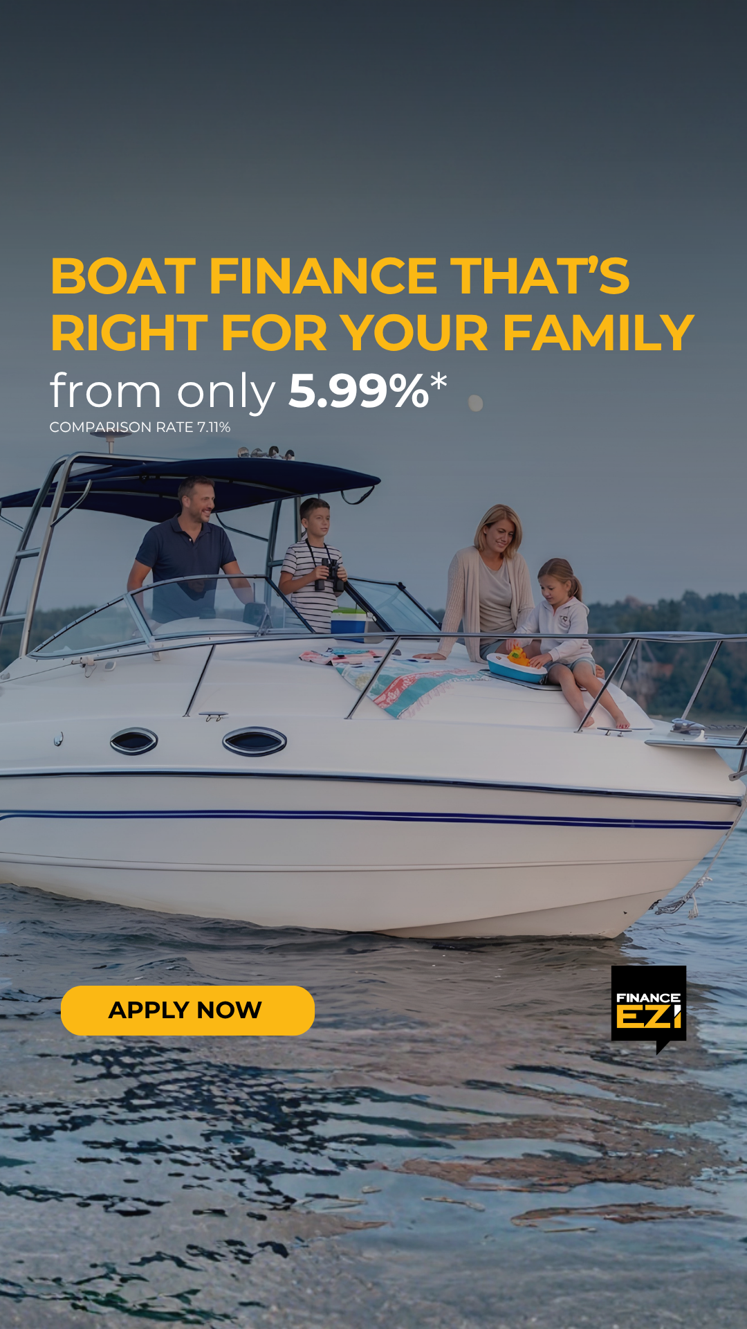 Finance EZI Facebook ad: Ezi Boat Finance