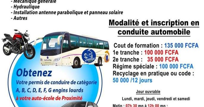Auto école atrepam Facebook ad: Formation et prestation de services