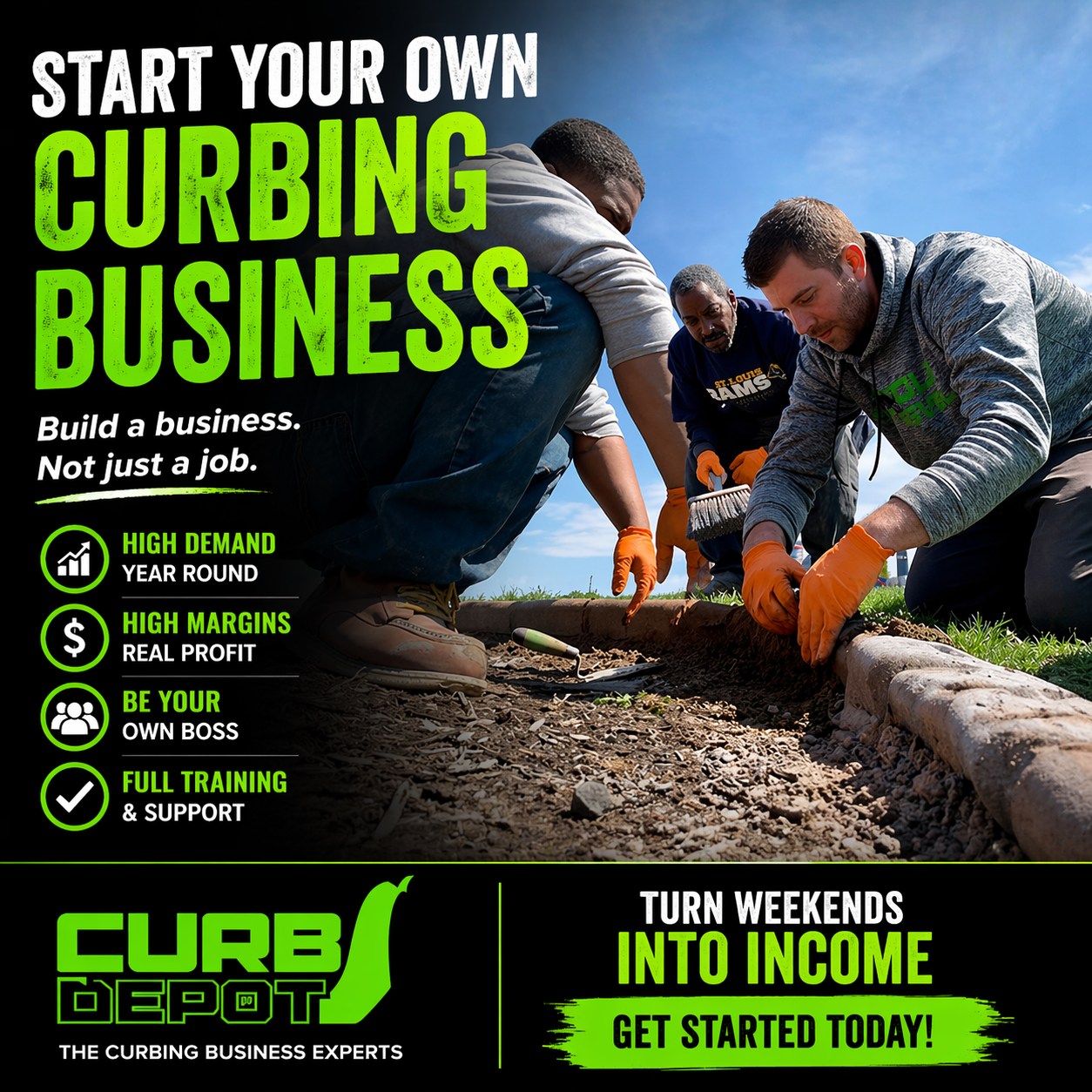 The Curb Depot Facebook ad: $1,000+/Day Profit with Landscape Curbing