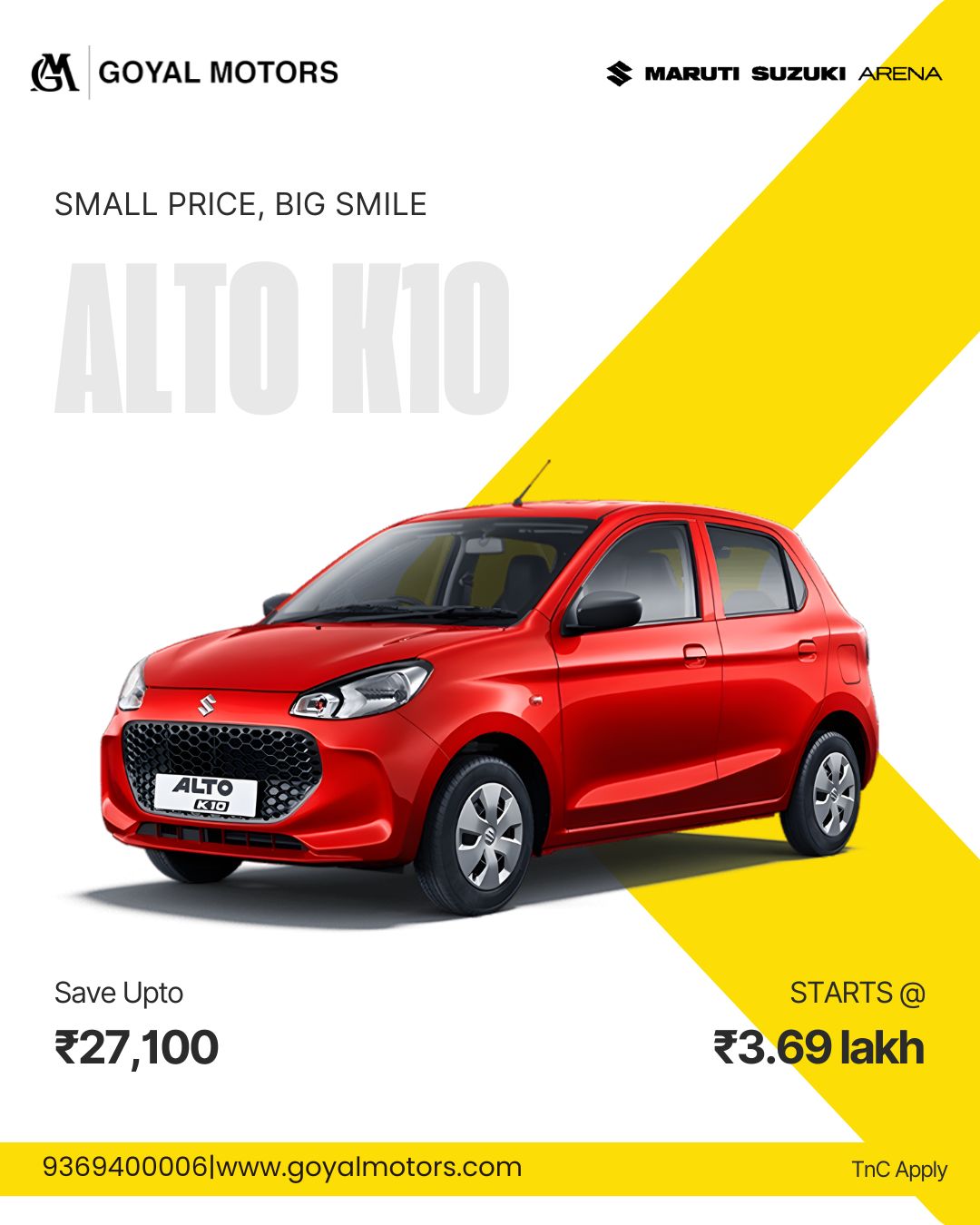 Goyal Motors Pvt. Ltd. Facebook ad: At Goyal Motors, every celebration begins behind theโฆ