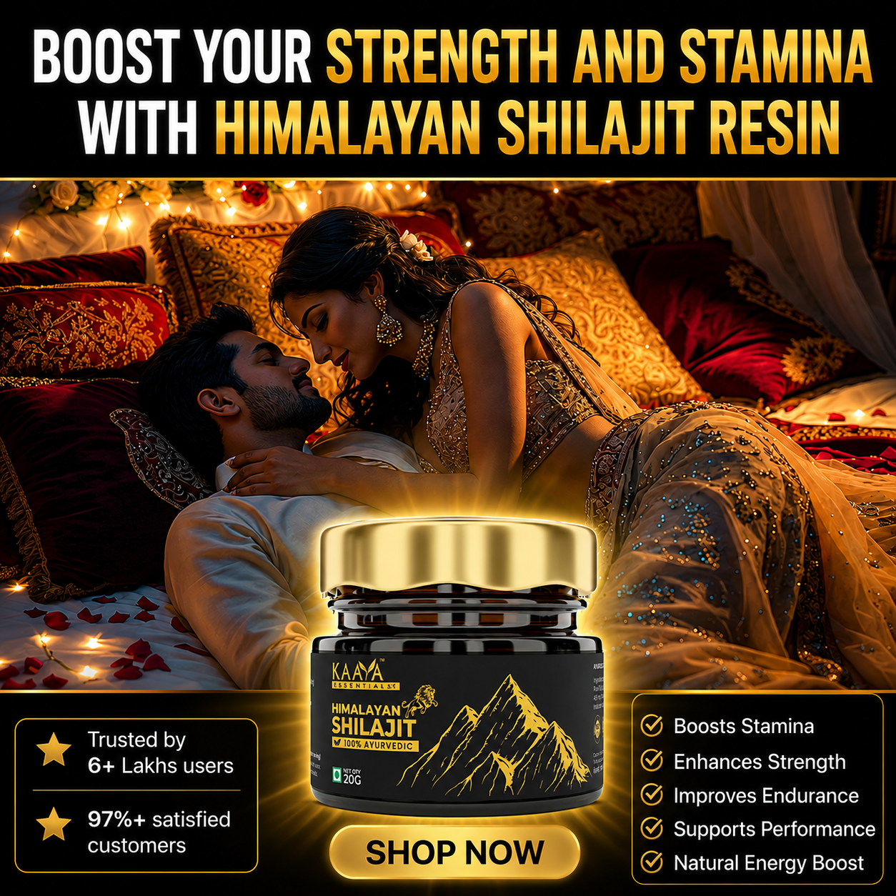 Kaaya Ayurveda Facebook ad: 30% Off | Rated by 1,24,741 Men