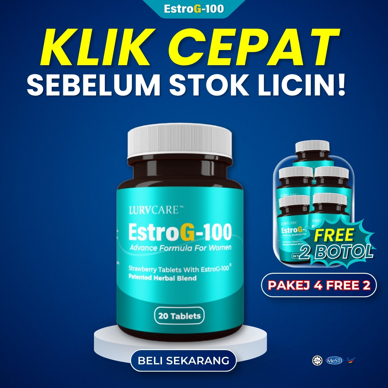 EstroG-100 - Rahsia Wanita Menopause Facebook ad