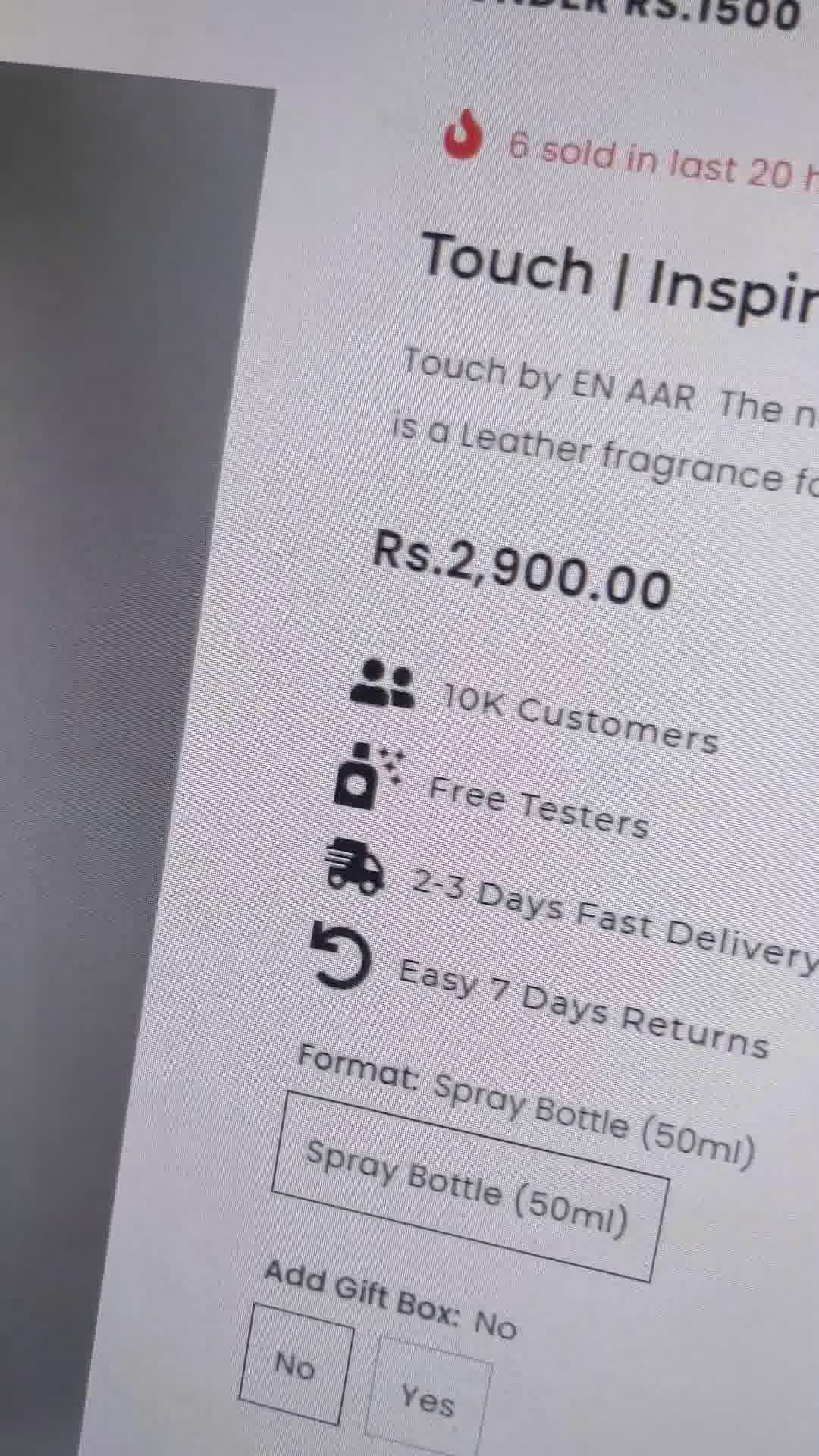 ENAAR Facebook ad: 6500+ Bottles Sold!