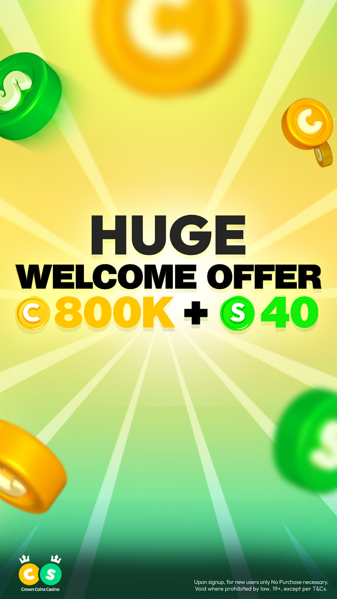 CrownCoins Casino Facebook ad from Mar 9, 2026