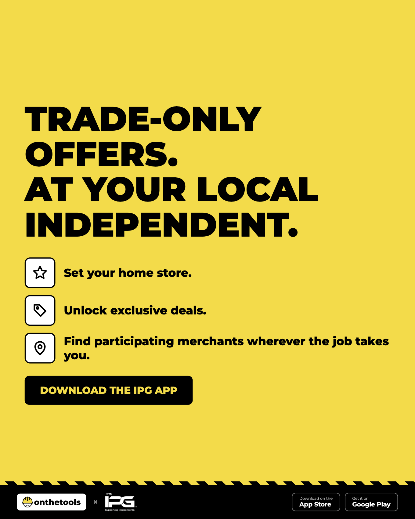 On The Tools Facebook ad: Get the free app now