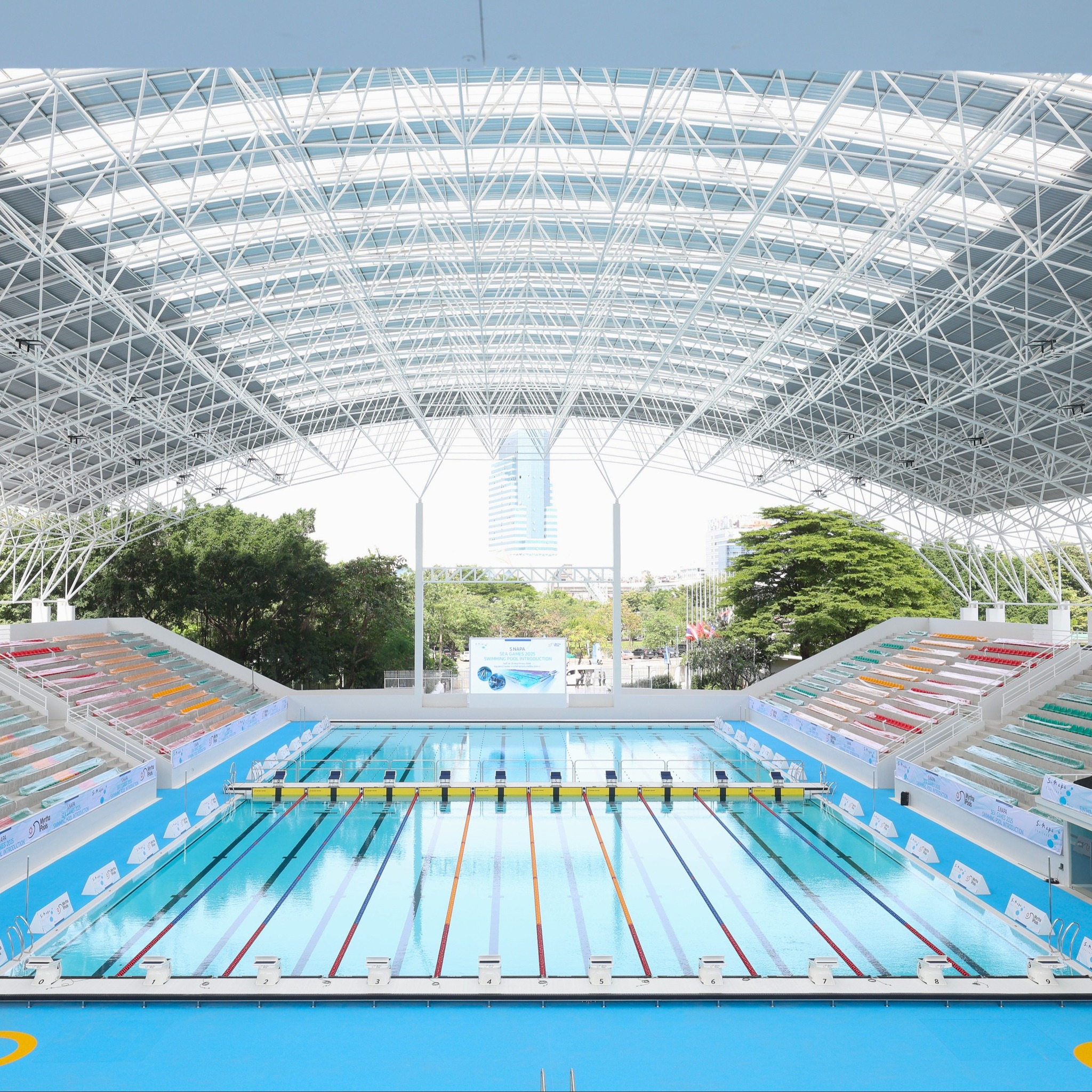 Myrtha Pools Facebook ad: At the Hua Mak Aquatic Centre in Bangkok…