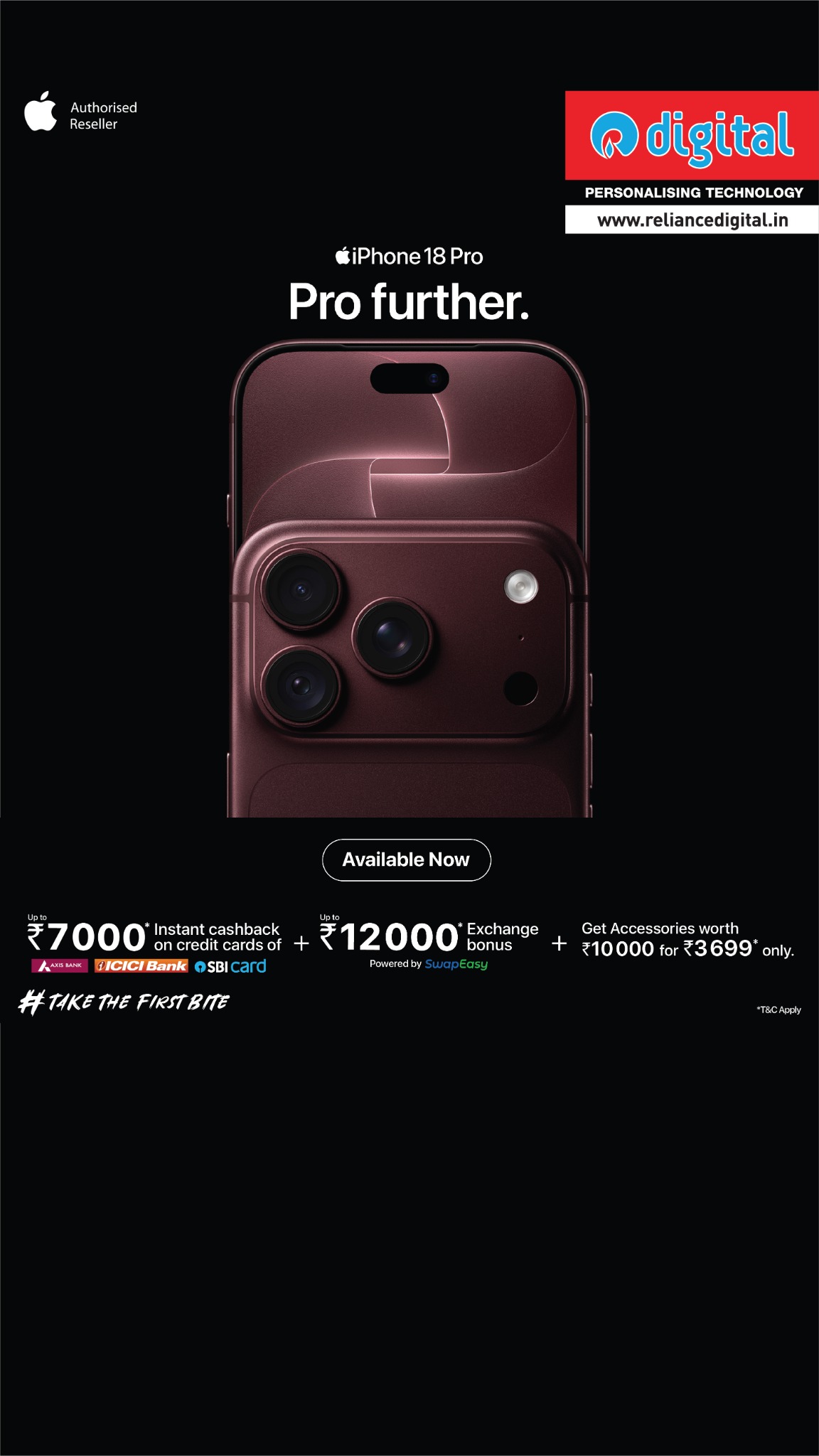 Reliance Digital Facebook ad: The ultimate Pro iPhone.