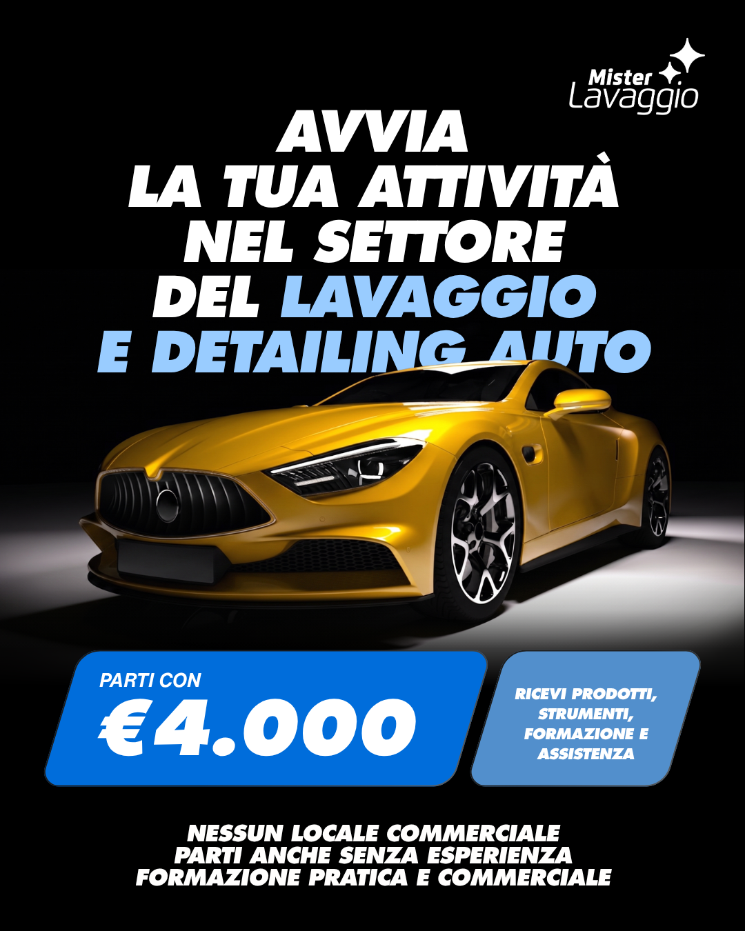 Mister Lavaggio Facebook ad from Aug 3, 2026
