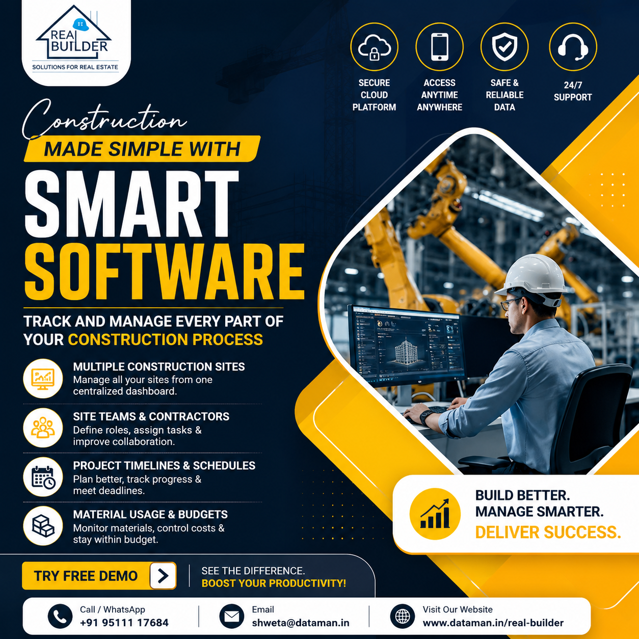 Real Builder: Construction Management Software Facebook ad: Real Builder: Construction Management Software