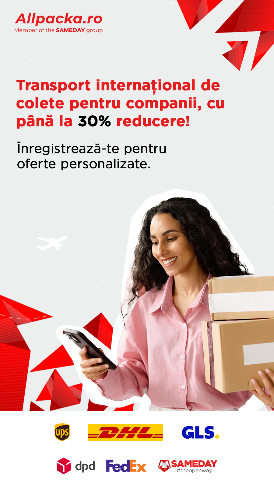 Allpacka.ro Facebook ad