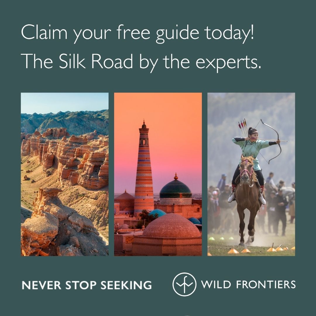 Wild Frontiers Adventure Travel Facebook ad: Claim your free Silk Road guide today!