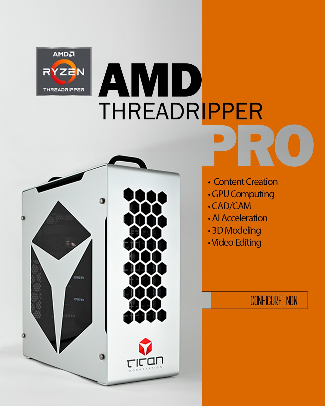 Titan Computers Facebook ad: AMD Ryzen Threadripper PRO 9000 WX Series - up to 96 Cores…